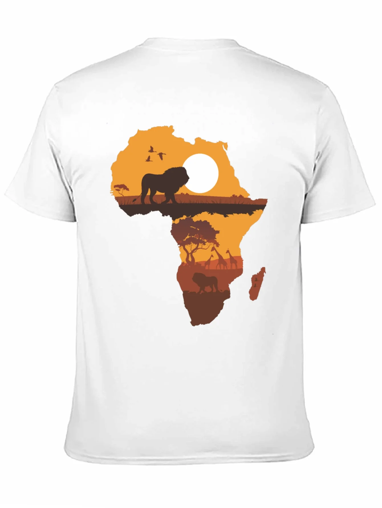 Africa Silhouette Lion Graphic T-Shirt