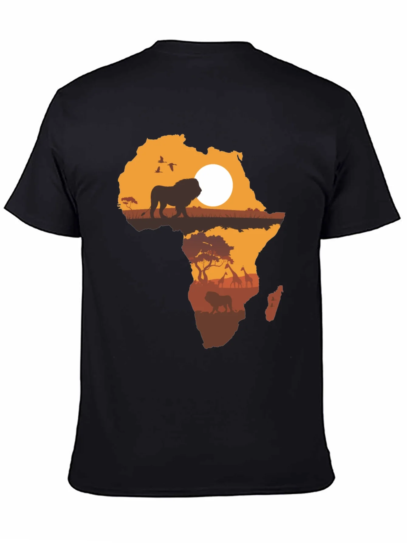 Africa Silhouette Lion Graphic T-Shirt