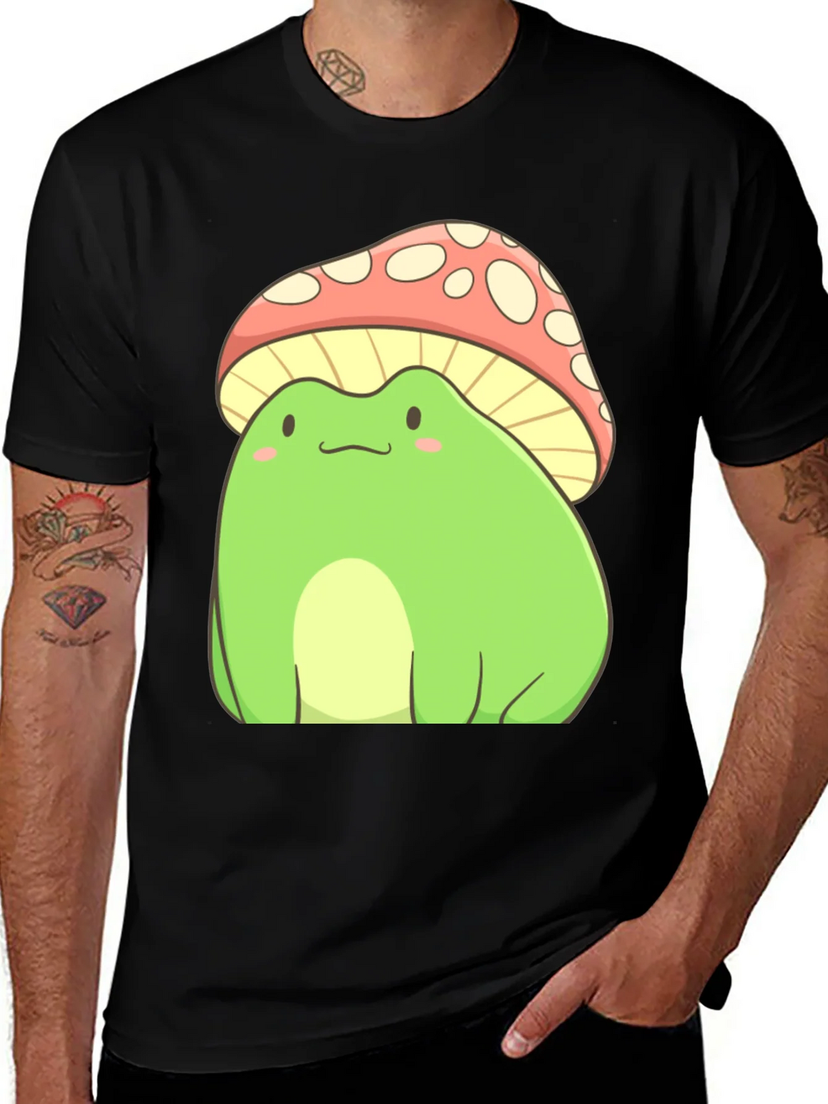 Frog Mushroom T-Shirt - Cute Cartoon Style