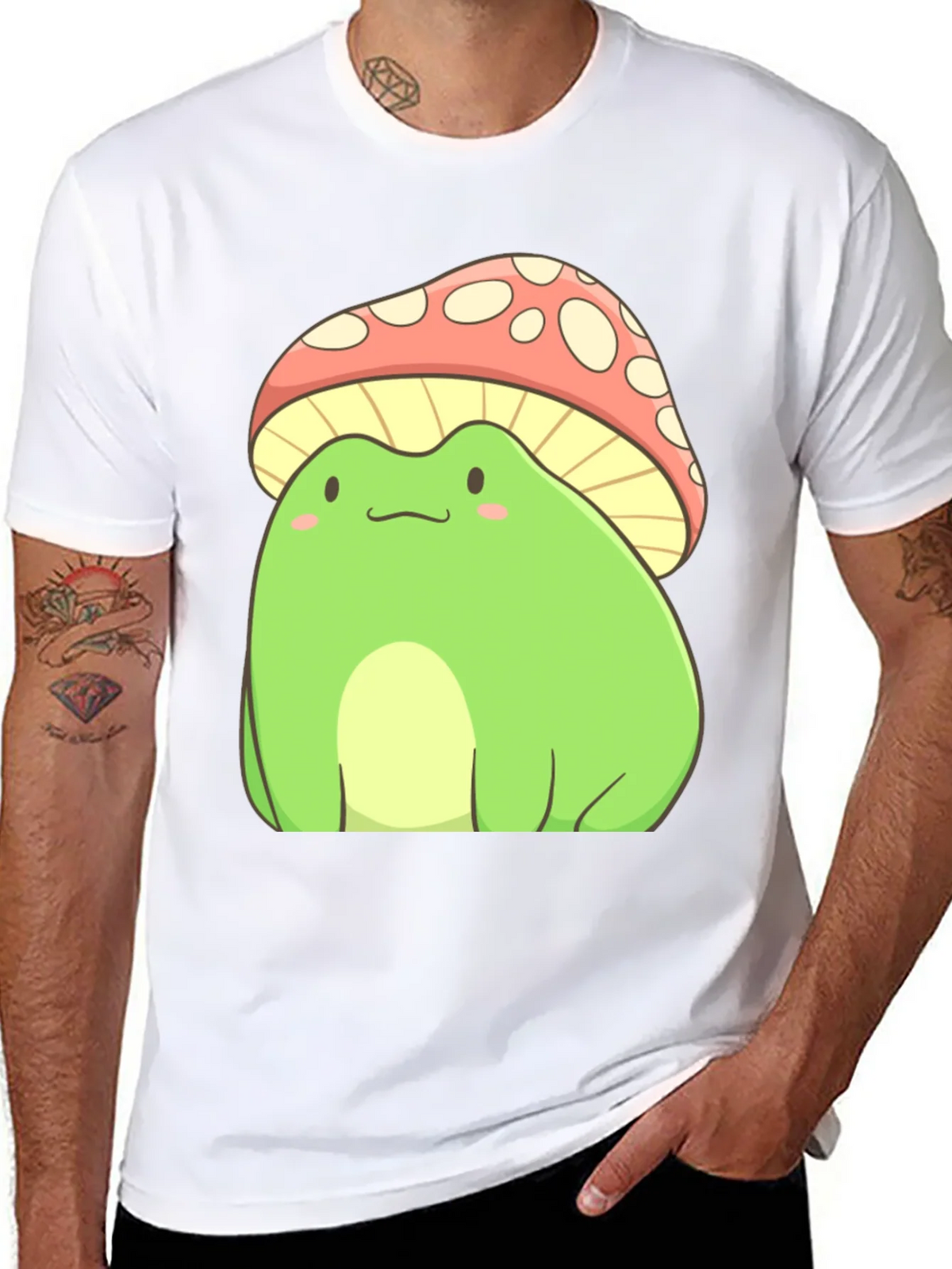 Frog Mushroom T-Shirt - Cute Cartoon Style