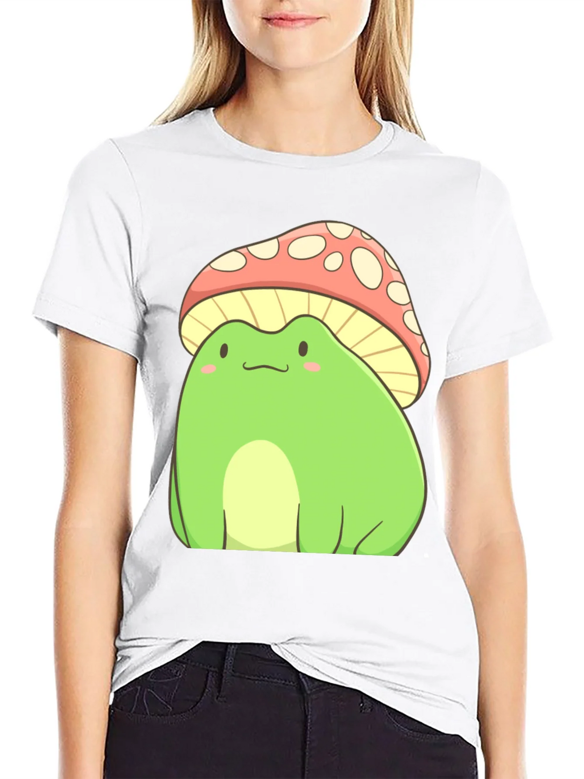 Frog Mushroom T-Shirt - Cute Cartoon Style