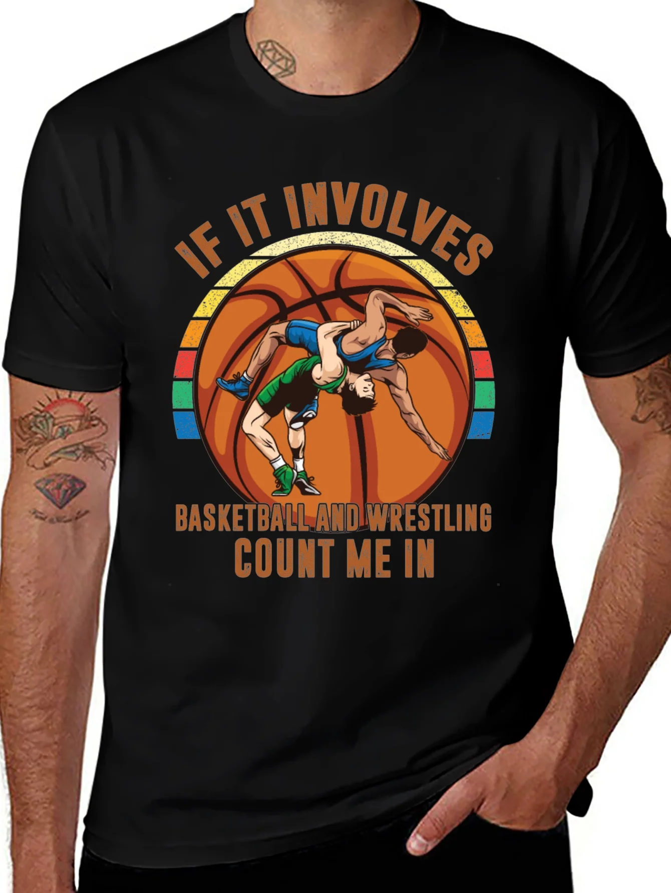 Basketball Wrestling T-Shirt - Count Me In!