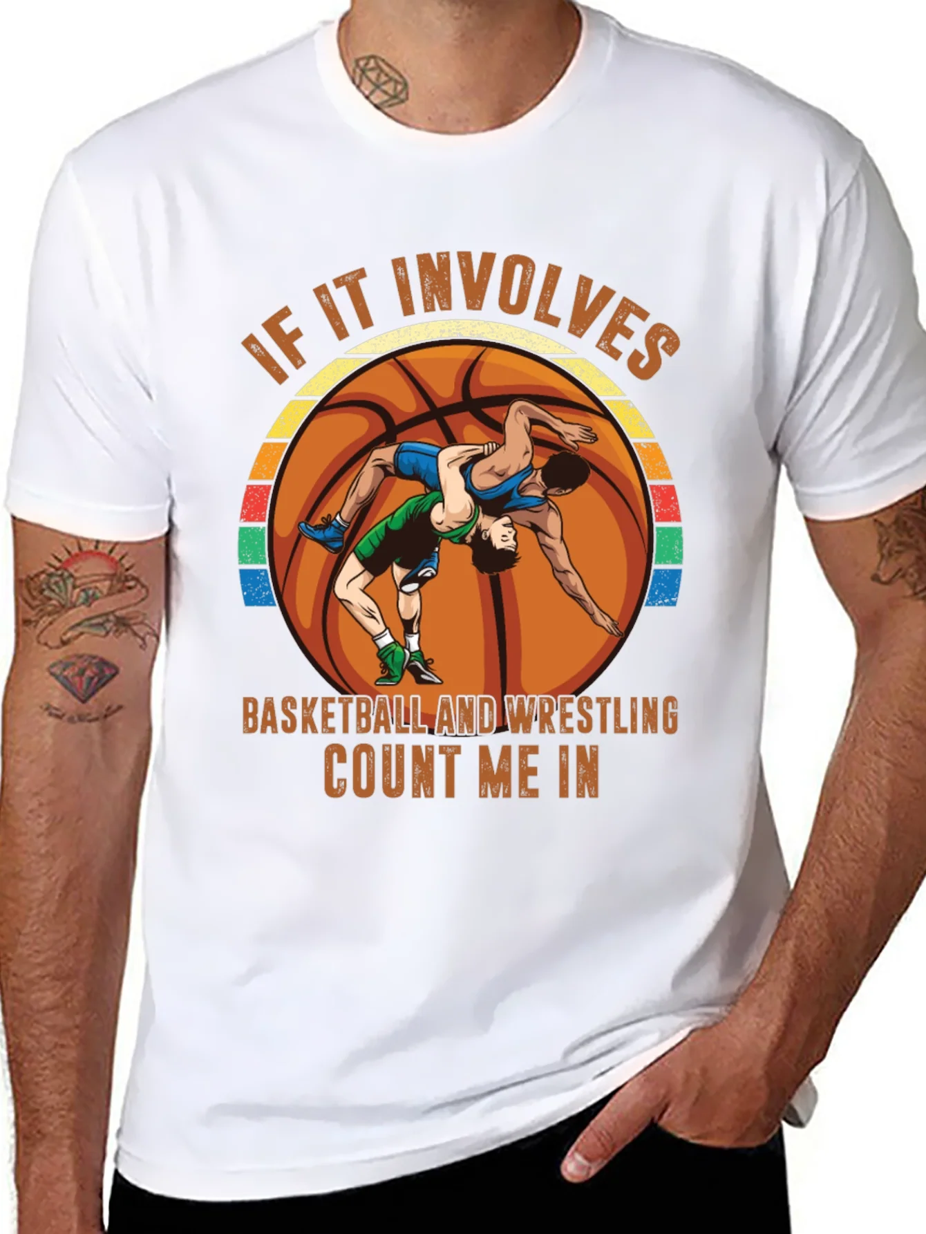 Basketball Wrestling T-Shirt - Count Me In!