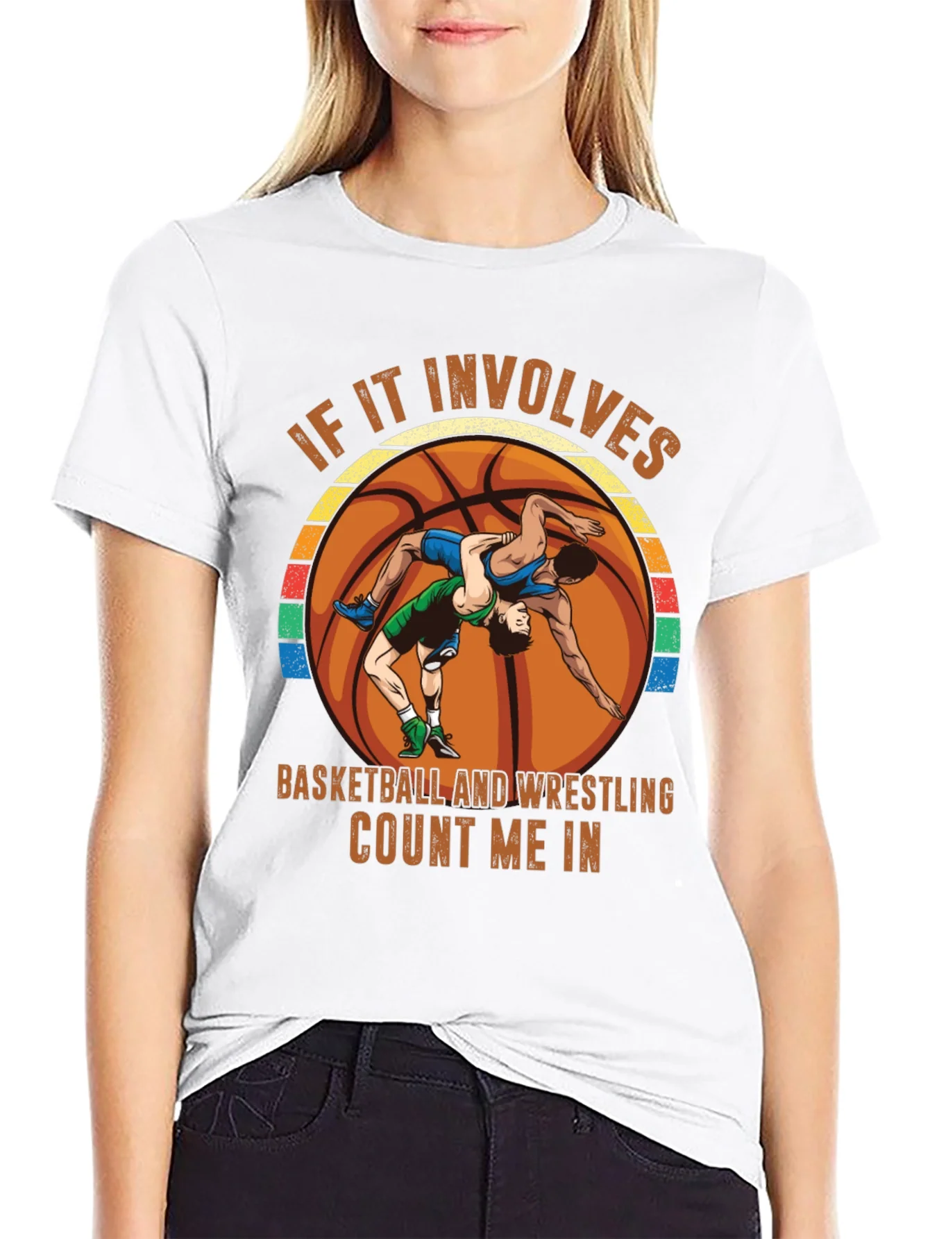 Basketball Wrestling T-Shirt - Count Me In!