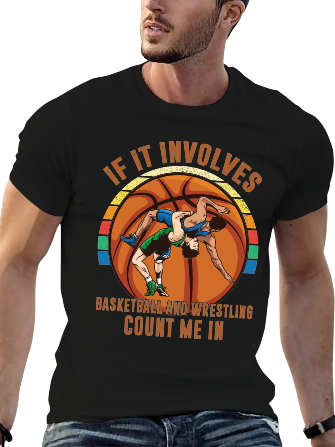 Basketball Wrestling T-Shirt - Count Me In!