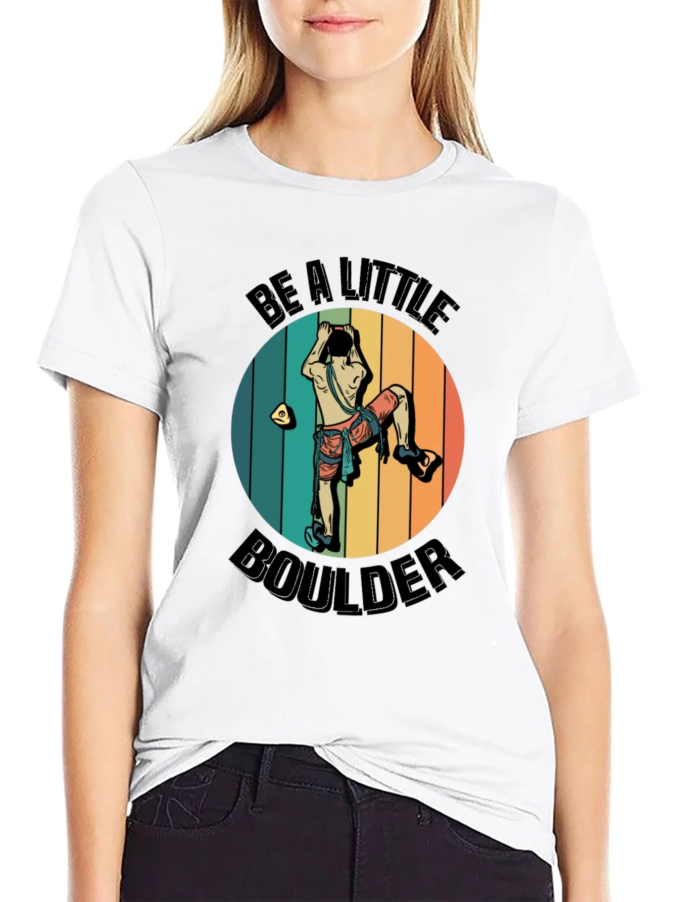 Be A Little Boulder Graphic Tee - Climbing Enthusiast