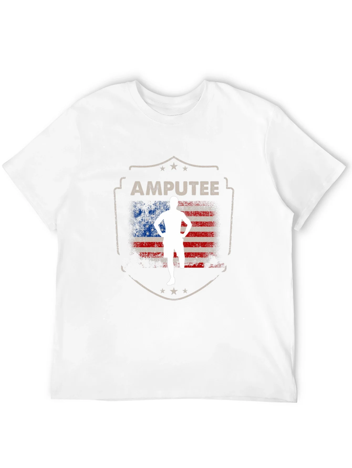 Amputee Patriotic USA Flag T-Shirt
