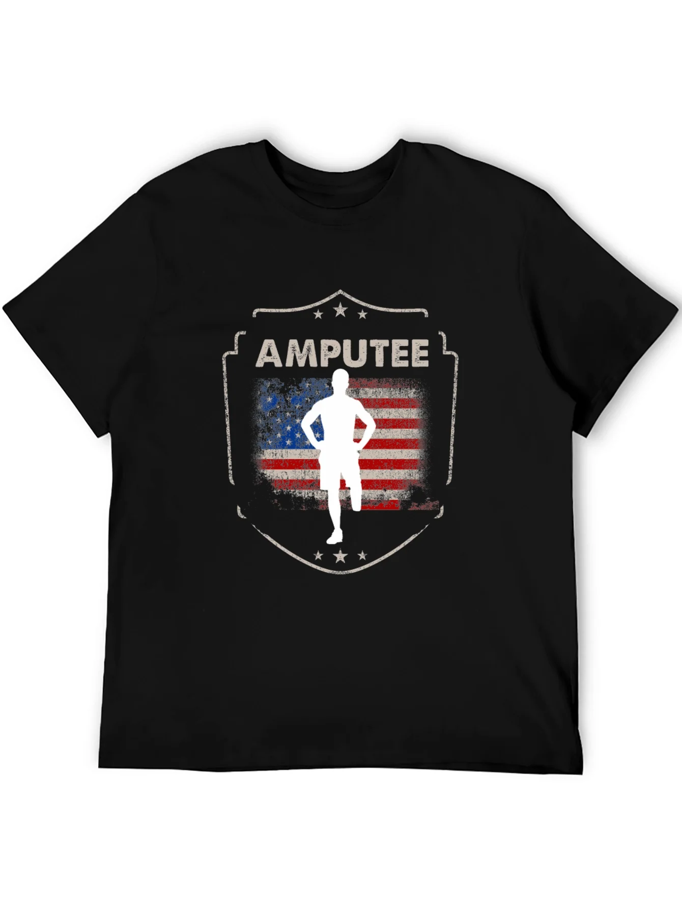 Amputee Patriotic USA Flag T-Shirt