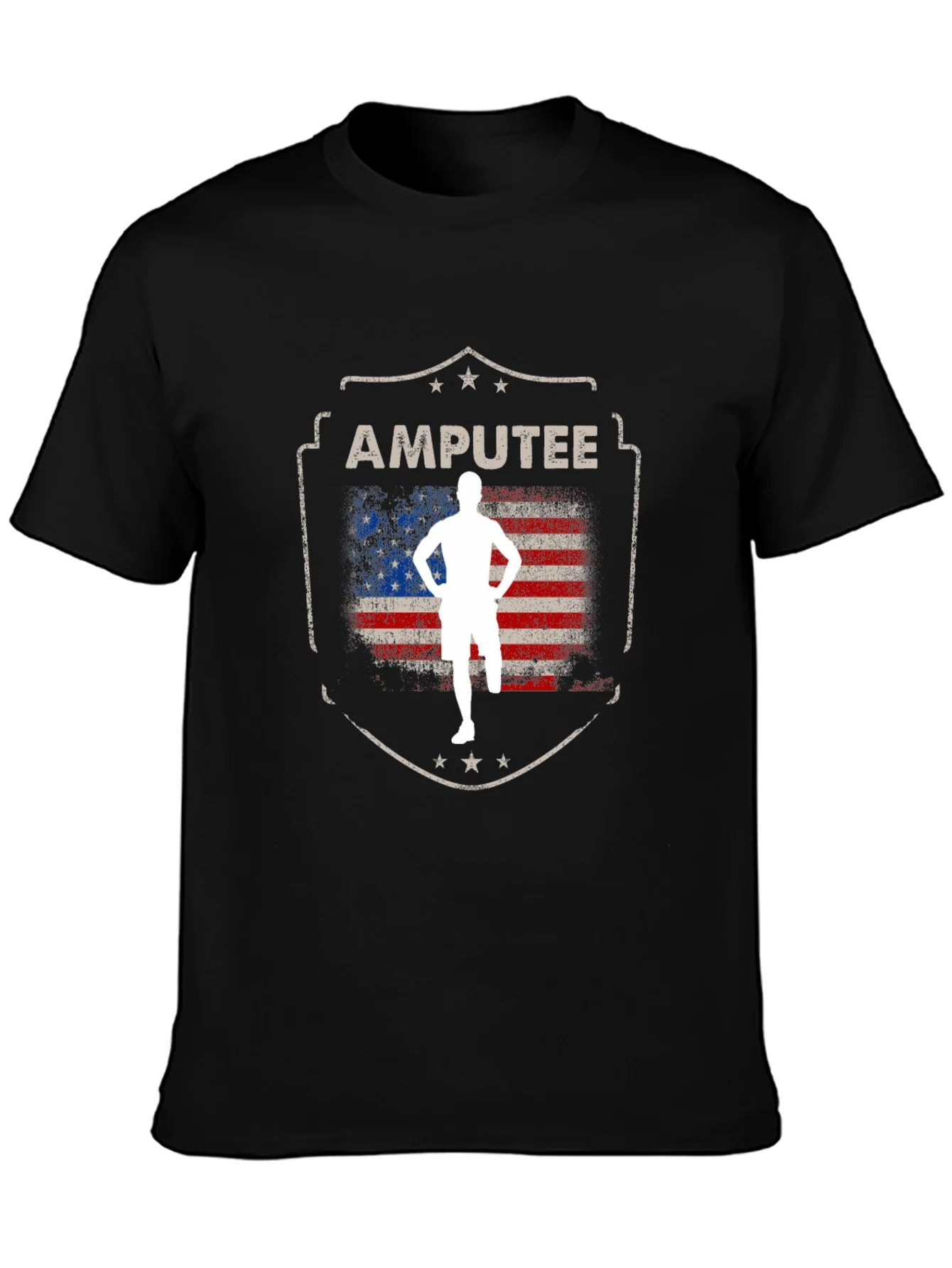 Amputee Patriotic USA Flag T-Shirt