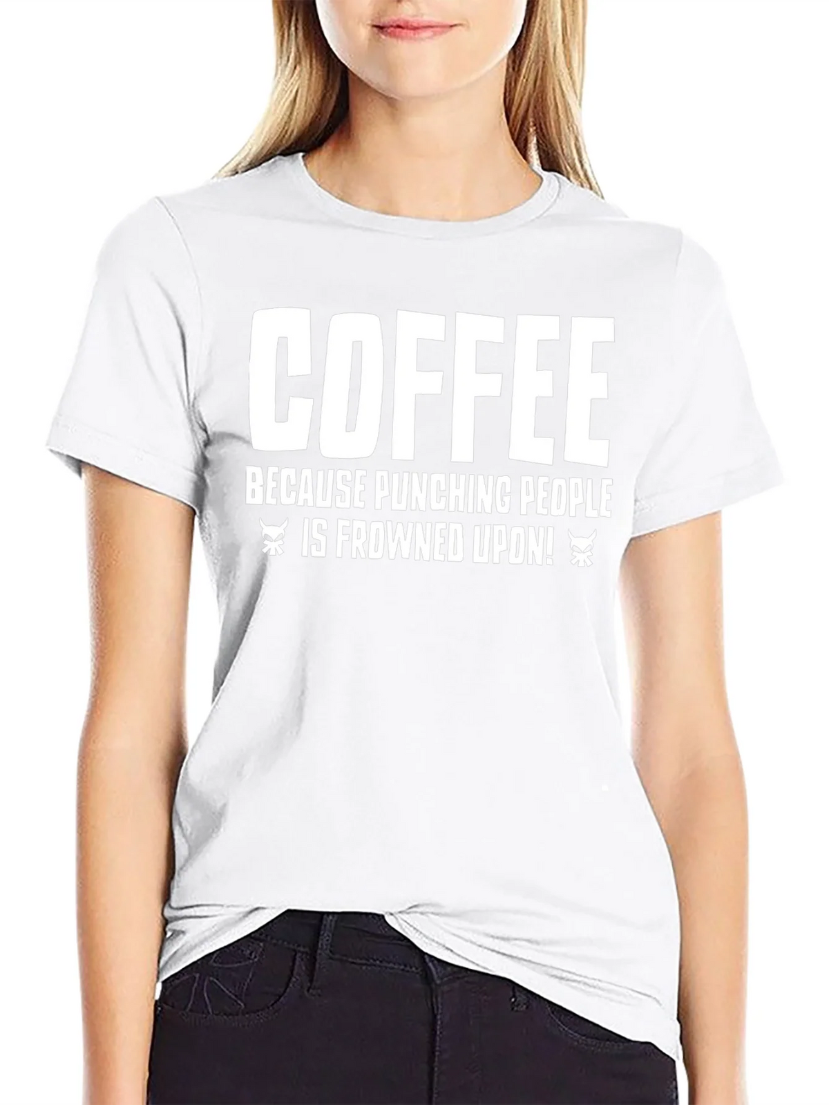 Coffee Punching People T-Shirt - Funny Sarcastic Tee
