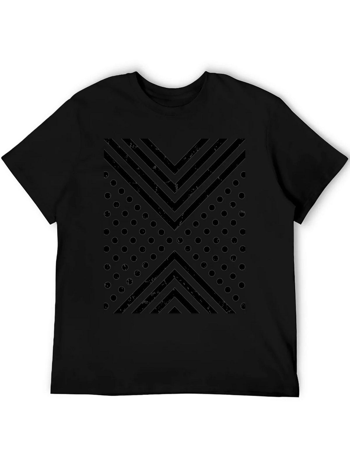 Geometric Print Crew Neck T-Shirt